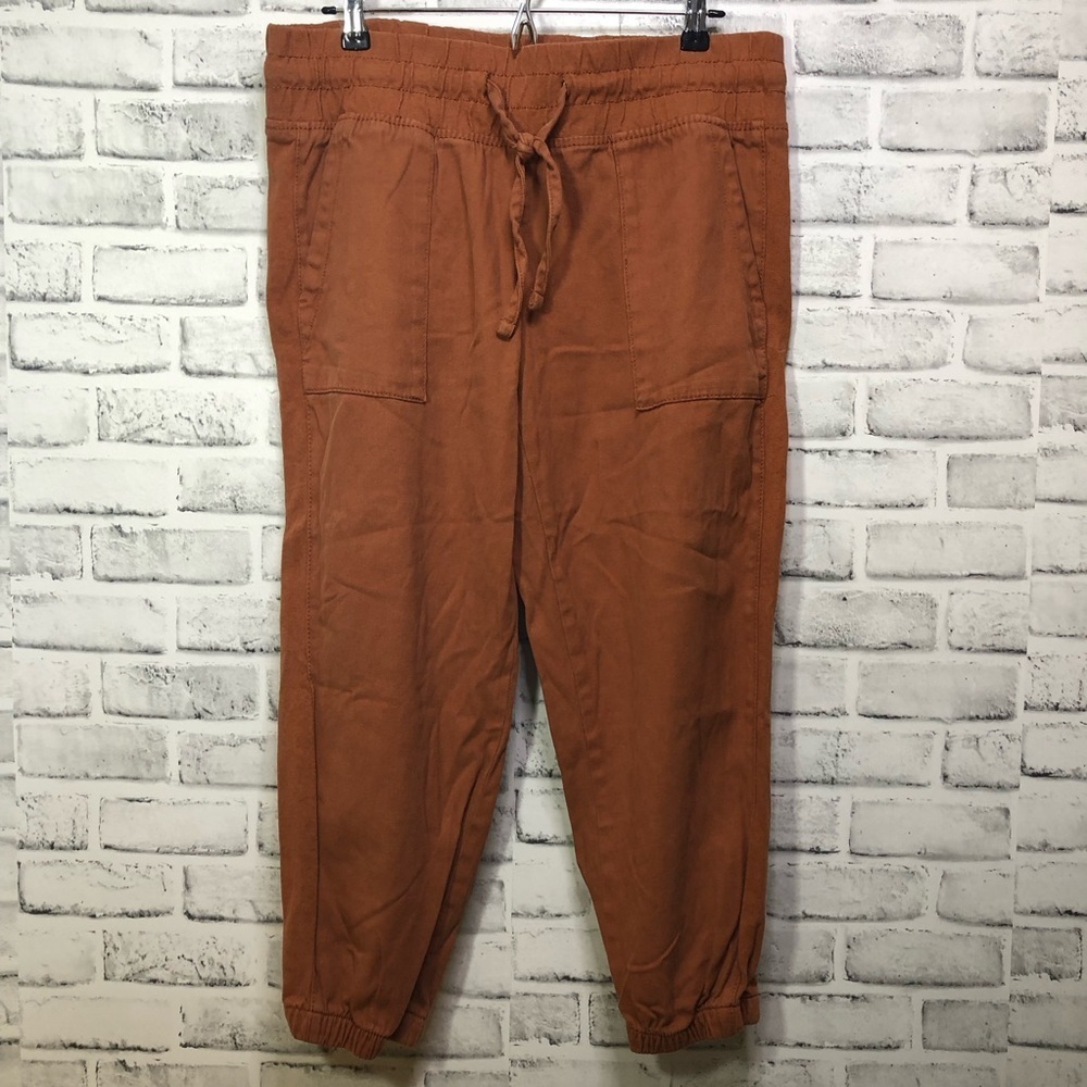 Womens Casual Drawstring Pants - Rust - Picture 3 of 6